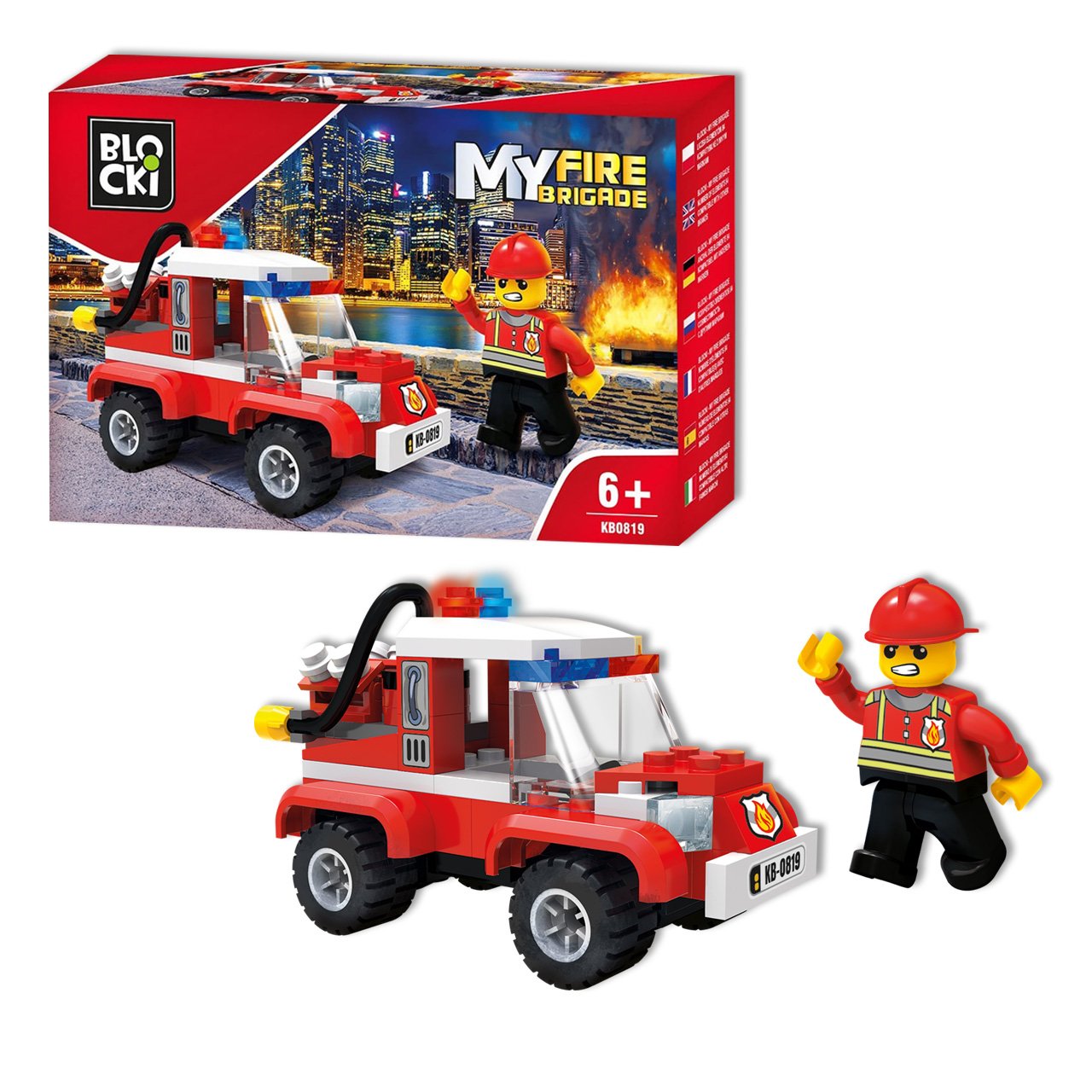 BLOCKI - MyFireBrigade Fire engine KB0819 | BLOCKI Blocks